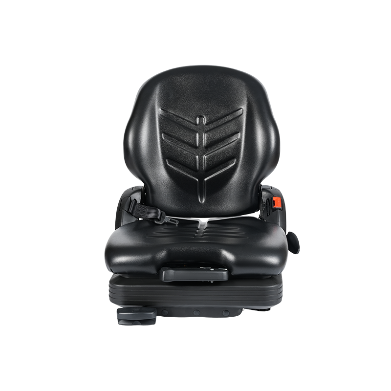 Assento de suspensão mecânica de substituição de vinil de baixo perfil BF16 para equipamentos de empilhadeira de manuseio de materiais - Preto com EN13490 IT1 + IT2