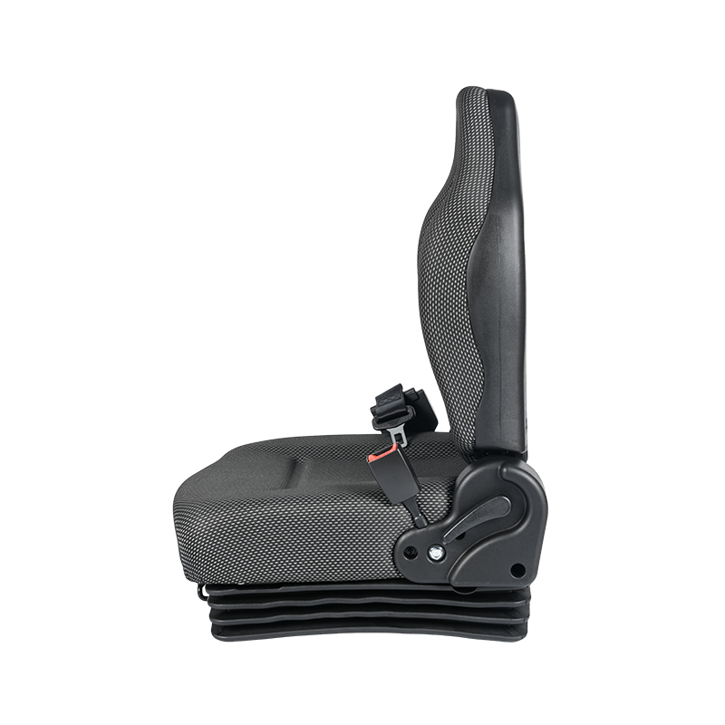 Assento de caminhão retrátil certificado BF6-3 EN13490 IT1 com cinto de segurança retrátil e absorção de choque e interruptor OPS para empilhadeiras com bateria de lítio Compatível com Hyster, Jungheinrich