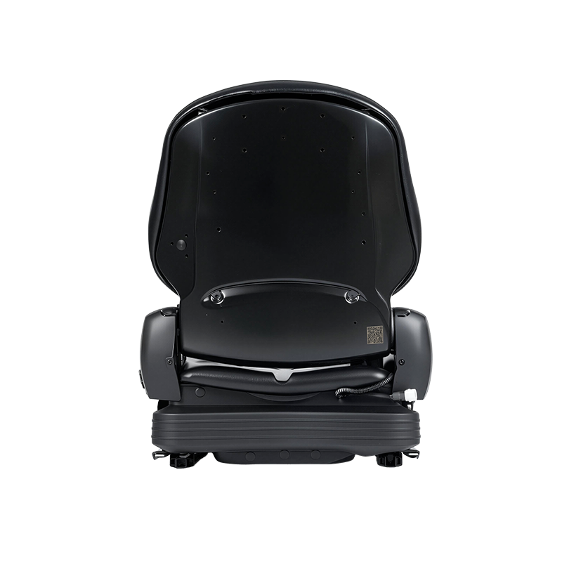 Assento de suspensão mecânica de substituição de vinil de baixo perfil BF16 para equipamentos de empilhadeira de manuseio de materiais - Preto com EN13490 IT1 + IT2