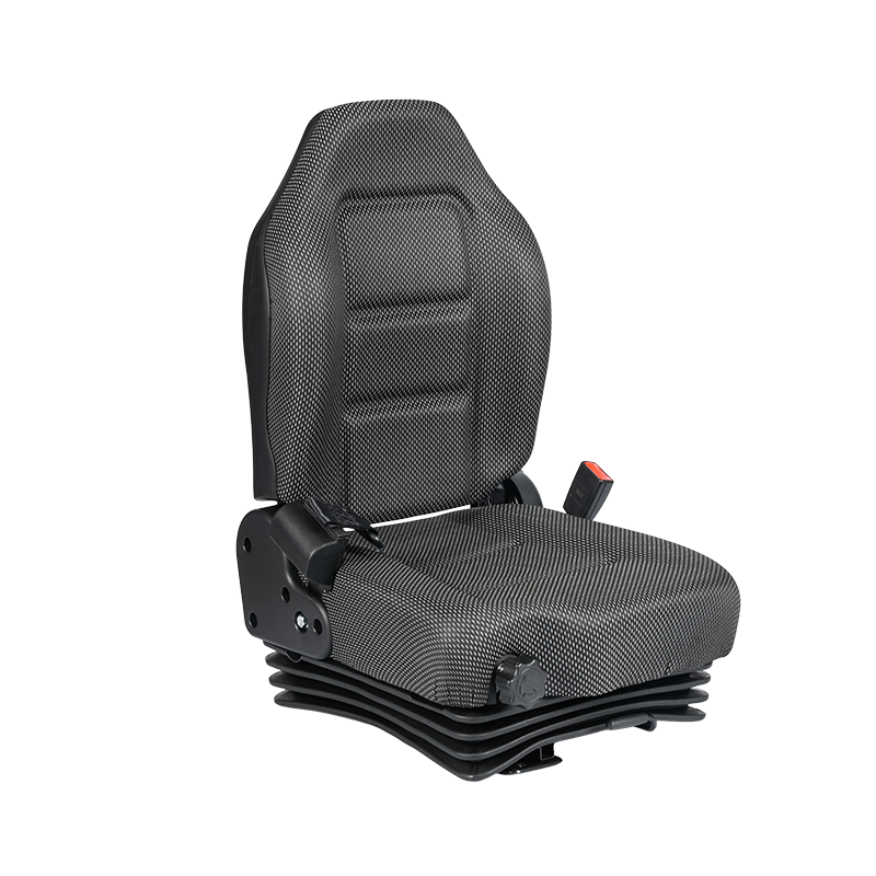 Assento de caminhão retrátil certificado BF6-3 EN13490 IT1 com cinto de segurança retrátil e absorção de choque e interruptor OPS para empilhadeiras com bateria de lítio Compatível com Hyster, Jungheinrich