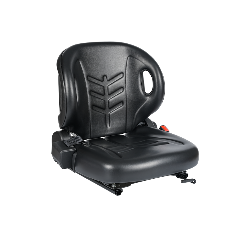Assento do operador do empilhador elétrico BF2-2 Universa - PVC de tecido elástico de 4 vias revestido de preto à prova d'água com interruptor de sensor OPS e encosto ajustável compatível com Hangcha, Toyota
