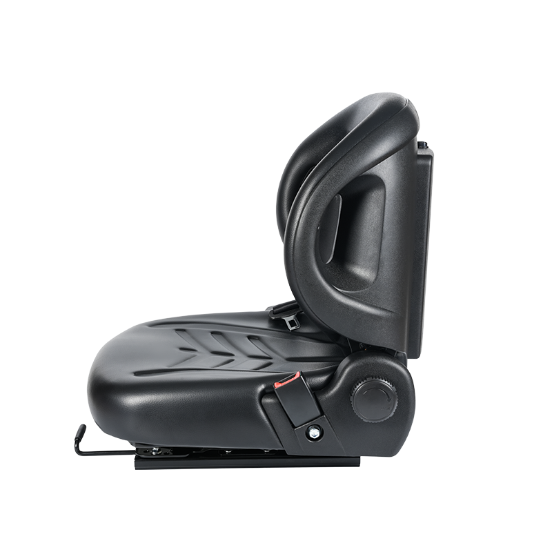 Assento plano de ajuste universal BF2-2 para tratores de aeroporto com reclinação de 60°, cinto de segurança retrátil e caixa de documentos