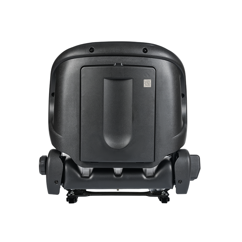 Assento plano de ajuste universal BF2-2 para tratores de aeroporto com reclinação de 60°, cinto de segurança retrátil e caixa de documentos